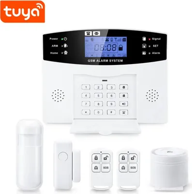 Obrázok produktu pre Alarmový systém - GSM + 4G, Tuya Smart Life, LCD displej, hlasové ovládanie a záložná batéria
