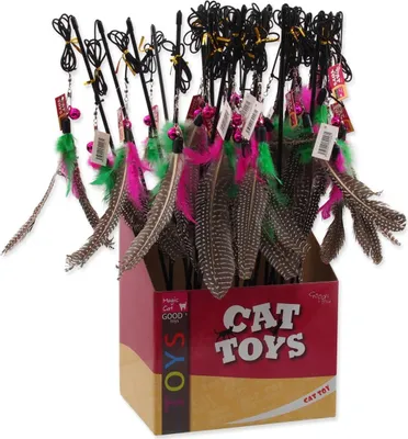 Immagine prodotto di Display Giocattolo MAGIC CAT bastone di piume 19 cm + 46 cm 24 pezzi