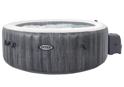 Produktbild von Aufblasbare Whirpool Marimex Pure Spa-Bubble Greywood Deluxe 4-Intex mit Umwälzpumpe, 140 Luftdüsen, silber / marmor