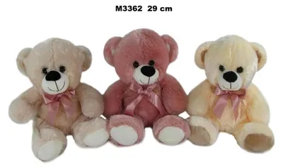 Zdjęcie produktu dla Miś pluszowy z kokardą 29 cm MIX kolorów