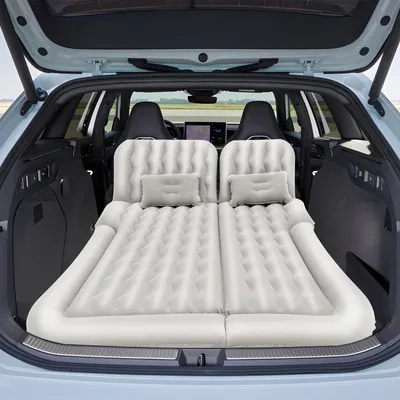 Zdjęcie produktu dla Materac dmuchany do samochodu - idealny do SUV-ów i na kemping - 174 x 126 cm - szary