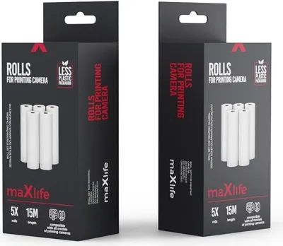 Image de maXlife Rouleaux pour l'imprimante thermique portable MINI CAT Set de 5 pièces