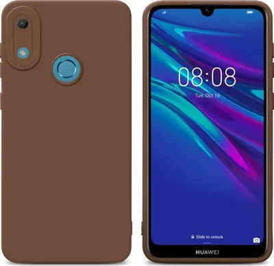 Obrázek produktu pro Cadorabo Case for Huawei Y6 2019 Protective Cover in Brown TPU Silicone Etui Case Kryt mobilního telefonu