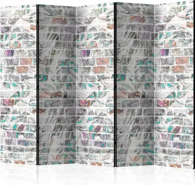 Produktbild von 5-teiliger Einseitiger Vlies Paravent - Palm Wall II 225x172 cm Muster f-A-0774-z-c