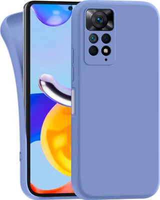 Produktbild von MyGadget Silikon Hülle Kompatibel mit Xiaomi Redmi Note 11 Pro | 11 Pro 5G - robuste Schutzhülle TPU Case Slim Silikonhülle - Back Cover Kratzfest Handyhülle - Matt Blau