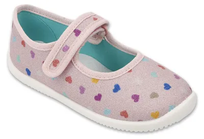 Produktbild von Ballerinas Befado SOFTER 919X002 Barfußschuhe mit Herzen, Flexi, Klettverschluss