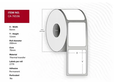 Produktbild von Capture Polyester - permanenter Klebstoff - weiß - 76 x 51 mm 16674 Etikett(en) (6 Rolle(n)