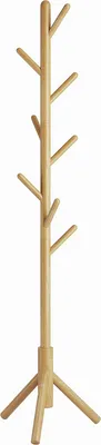 Image de Porte-manteau, 8 crochets, forme d'arbre, couleur bois, pour entrée