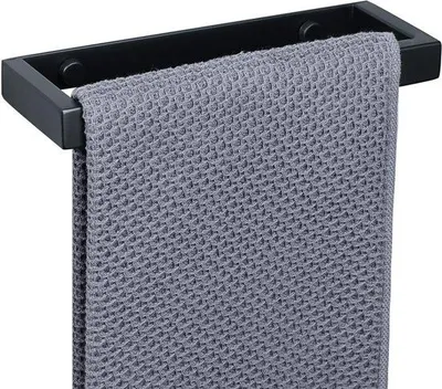 Image de Porte-serviettes de bain avec fixation adhésive ou montage mural sans perçage RVS 20 cm