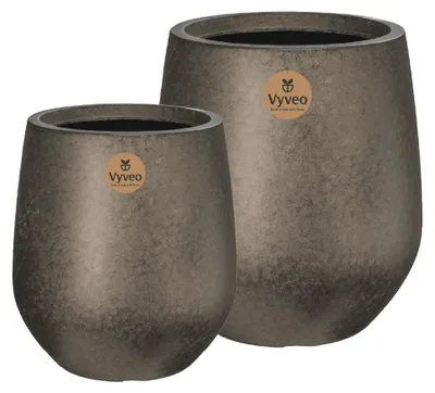 Produktbild von Vyveo - Blumentopf Amari - Gold metallic - Set van 2