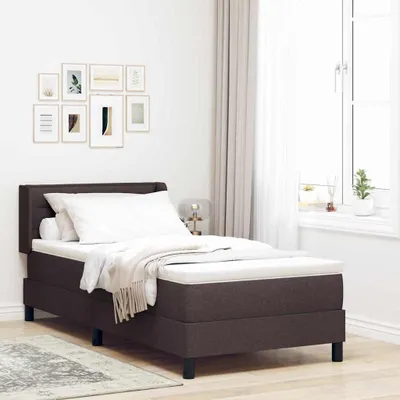 Produktbild von Maison Exclusive - Boxspringbett mit Kopfteil Dunkelbraun 200 x 80 cm Stoff