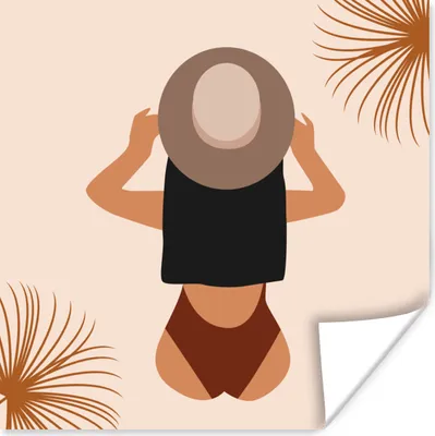 Produktbild von MuchoWow® Poster Sommer - Blätter - Pastell 75x75 cm - Wand Dekoration