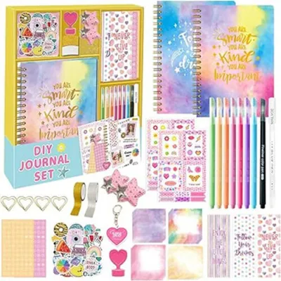 Produktbild von DIY Journal Set für Mädchen, Scrapbook & Diary Briefpapier Set, 98 Stück Scrapbook Zubehör Set, Spielzeug Geschenke Weihnachten Geburtstag Feiertagefür 8-14 Jahre alte Mädchen
