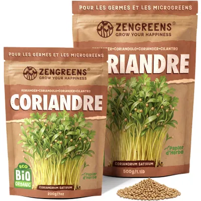 Image de ZenGreens® Graines à Germer & Micropousses- Coriandre - 200g