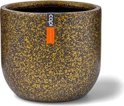 Zdjęcie produktu dla Capi Europe - Donica lastrykowa Terrazzo - złota - 9x8