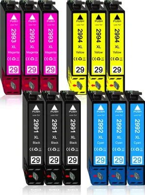 Produktbild von 12er Pack Druckerpatronen 29 29XL kompatibel mit Epson XP-442