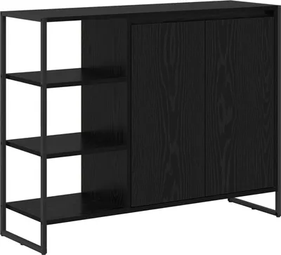 Produktbild von Seitenschrank Schwarz Eichen-Optik 96,5 x 30 x 75 cm