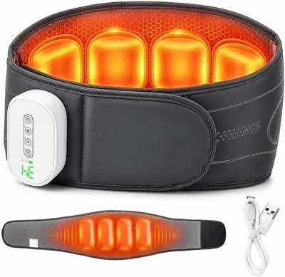 Obrázek produktu pro Bezdrátová vyhřívací podložka s masážní funkcí – černá – 120 x 21 cm – Přenosná vyhřívací podložka na záda s automatickým vypínáním – Pro relaxaci doma i na cestách