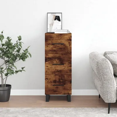 Produktbild von "Rabatt" Mehrzweckschrank/Vitrine/Sideboard - Modernes Design - Räuchereiche 34,5x34x90 cm Holzwerkstoff - Kommoden CC22401
