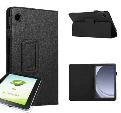 Produktbild von Für Samsung Galaxy Tab A9 Kunst-Leder Tablet Hülle Cover Tasche Etuis Cover + H9 Glas
