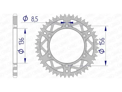 Produktbild von AFAM Rear Sprocket Alu Self Cleaning - 520