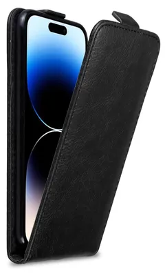 Produktbild von Cadorabo Hülle für Apple iPhone 14 PRO MAX Schutz Hülle in Schwarz Flip Etui Handyhülle Case Cover