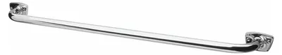 Produktbild von Badetuchhalter 600 mm - verchromtes Messing - Ø 25 mm Rohr mit eckigen Rosetten