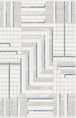 Immagine prodotto di Rivestimento del pavimento Tappeto in fibra sintetica Tappeto Soggiorno Motivo geometrico Blu
