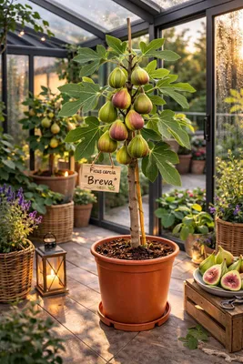 Produktbild von Feigenbaum Breva 70–100 cm – Echte Feige (Ficus carica) winterhart, mediterrane Kübelpflanze, Obstbaum für Balkon & Terrasse