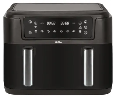 Heißluftfritteuse 10 l, 2400 W, LED-Display, 80–200 °C