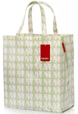 Produktbild von ENGEL. Handtasche grün mit Elefantenmotiv, Reißverschluss, verstellbarer Schultergurt