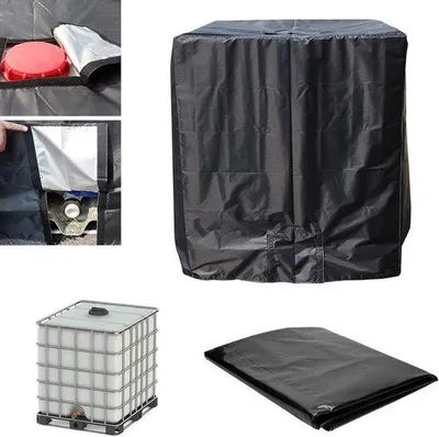 Produktbild von Famanu IBC-Tankabdeckung 1000 l - Wasserdicht, UV-beständig, mit Reißverschluss