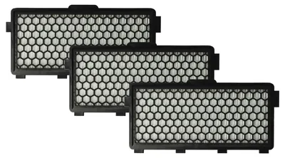 Produktbild von vhbw 3x Staubsaugerfilter kompatibel mit Miele S5360, S5281, S5310, S5311, S5321 Staubsauger - Abluftfilter (EPA-Filter) (HEPA-Filter) Schwarz Weiß