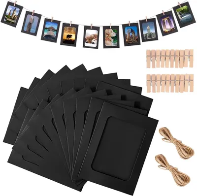 Obrázek produktu pro Rámečky na fotografie, 20 kusů, rozměr 11,5 x 15,5 cm, vyrobené z kraftpapíru, vhodné pro dekoraci stěn