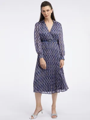Produktbild von Orsay Dunkelblaues gemustertes Damenkleid 471728575000__34