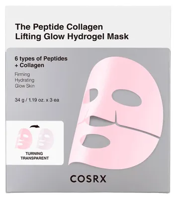 Produktbild von COSRX Die Peptide Kollagen Lifting Glow Hydrogel Maske 3 Stück