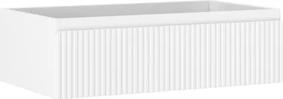 Produktbild von Mexen Rivel Badezimmerschrank unter Waschbecken 80 cm, 1 Schublade, gerillt, weiß matt - 91A20-08023-1-BF01