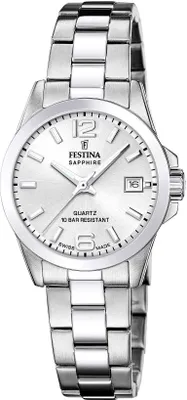 Produktbild von Festina Damenuhr Swiss Made Armbanduhr Edelstahl silber UF20049/1