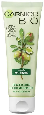 Produktbild von Garnier Argan Reichhaltige Feuchtigkeitspflege, Frauen, All ages, trockene Haut, Empflindliche Haut, Feuchtigkeitsspendend, Röhre, INGREDIENTS: AQUA / WATER - DICAPRYLYL ETHER - PROPANEDIOL - GLYCERIN - UNDECANE -...