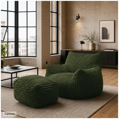 Produktbild von Loungesessel mit Hocker in Grün