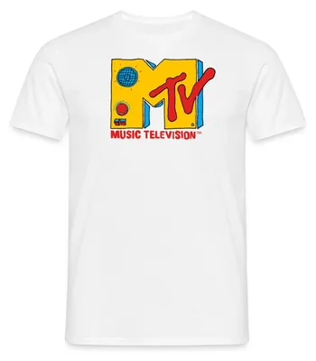 Produktbild von Spreadshirt MTV Music Television Radio-Logo Männer T-Shirt, S, Weiß