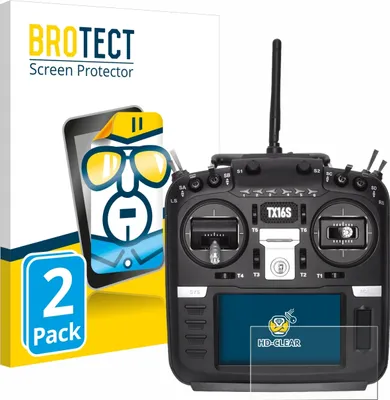 Produktbild von 2x Für Radiomaster TX16S Schutzfolie BROTECT Displayschutz Display Schutz Folie Klar Transparent