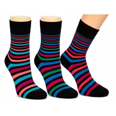 Produktbild von RS Harmony Bambussocken Damen bunt Ringel Softrand 6 Paar Gr. 35-38
