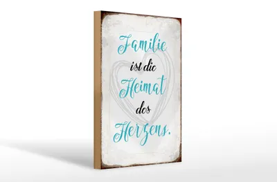 Produktbild von Holzschild Spruch 20x30cm Familie ist Heimat des Herzens