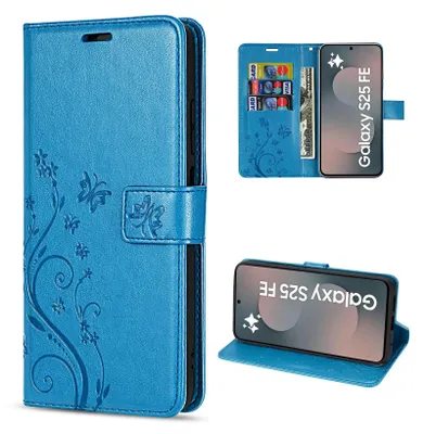 Produktbild von Handy Tasche für Samsung Galaxy S25 FE Hülle Handyhülle Klapphülle Wallet Case in Blau