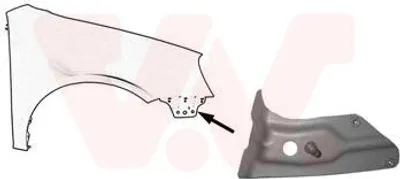 Produktbild von VAN WEZEL 5894672 Schlossträger Frontmaske für VW Golf V Schrägheck (1K1) Vorne Rechts Frontverkleidung