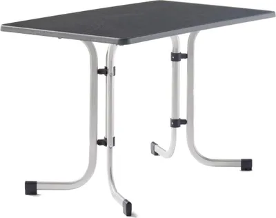 Produktbild von Tisch 233/A 115 x 70 cm graphit Gestell aus Stahl in graphit, Tischplatte aus Mecalit®-Pro in anthrazit