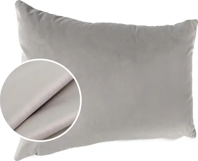 Produktbild von Dekokissen 30x50cm Kissenhülle ohne Füllung Kissenbezug mit Reißverschluss Einfarbig Samt Uni Hellgrau