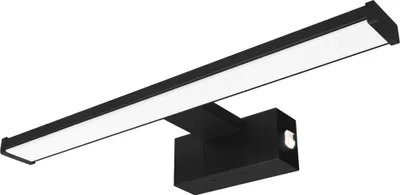 Produktbild von kalb | Spiegelleuchte chrom oder schwarz 500mm, mit integriertem Netzschalter warmweiss / 3000K Schwarz