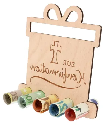 Produktbild von Geldgeschenk zur Konfirmation – Originelles Holzgeschenk für Konfirmanden
